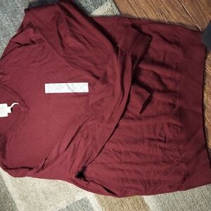 St. Johns Bay Burgundy V-Neck Sweater